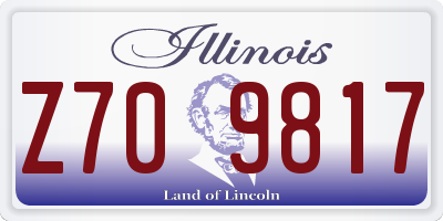 IL license plate Z709817