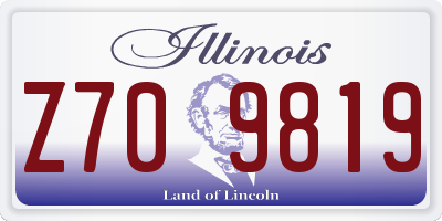IL license plate Z709819