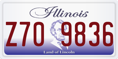 IL license plate Z709836
