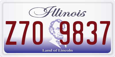 IL license plate Z709837