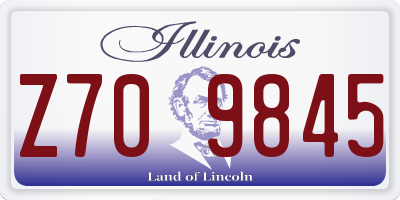 IL license plate Z709845
