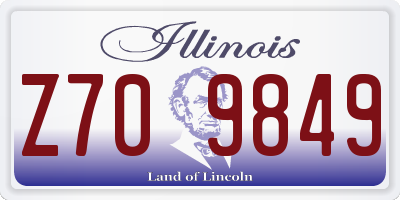 IL license plate Z709849