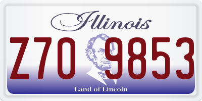 IL license plate Z709853