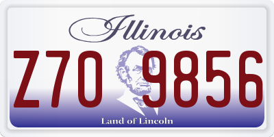 IL license plate Z709856