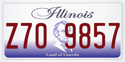 IL license plate Z709857