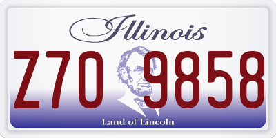 IL license plate Z709858