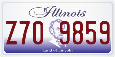 IL license plate Z709859