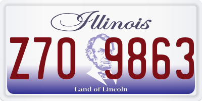 IL license plate Z709863