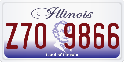 IL license plate Z709866