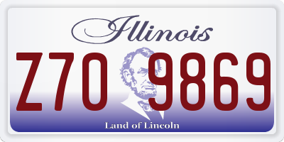 IL license plate Z709869
