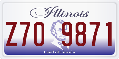 IL license plate Z709871