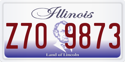 IL license plate Z709873