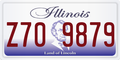 IL license plate Z709879