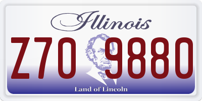 IL license plate Z709880