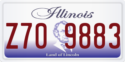 IL license plate Z709883