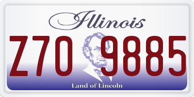 IL license plate Z709885