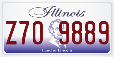 IL license plate Z709889