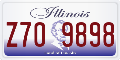 IL license plate Z709898