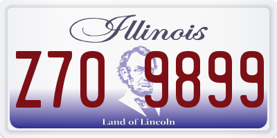 IL license plate Z709899