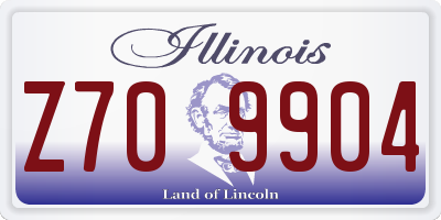 IL license plate Z709904