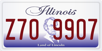 IL license plate Z709907