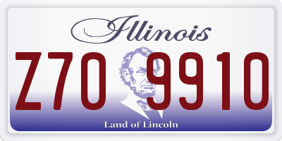 IL license plate Z709910