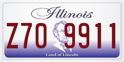 IL license plate Z709911