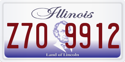 IL license plate Z709912