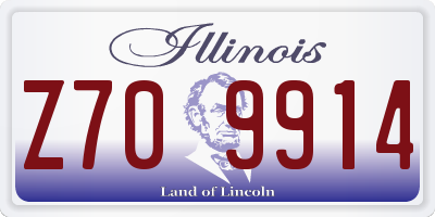 IL license plate Z709914