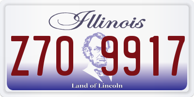 IL license plate Z709917