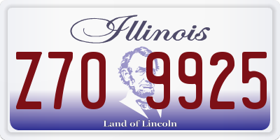 IL license plate Z709925