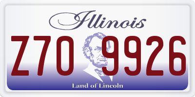 IL license plate Z709926