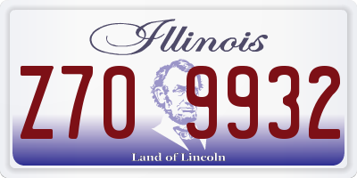 IL license plate Z709932