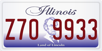 IL license plate Z709933