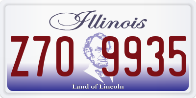 IL license plate Z709935