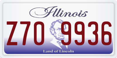 IL license plate Z709936