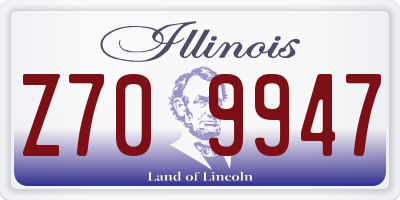 IL license plate Z709947