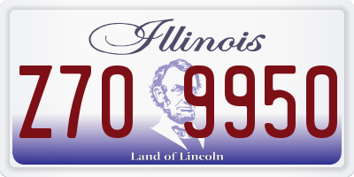 IL license plate Z709950
