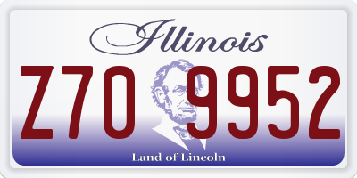 IL license plate Z709952