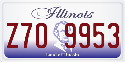 IL license plate Z709953