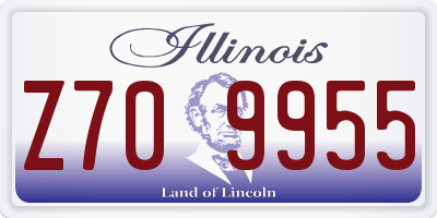 IL license plate Z709955