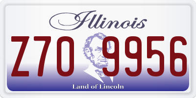 IL license plate Z709956