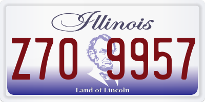 IL license plate Z709957