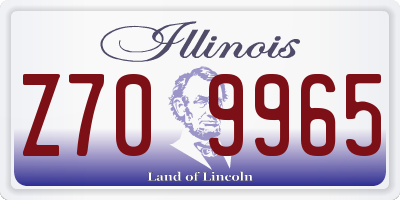 IL license plate Z709965