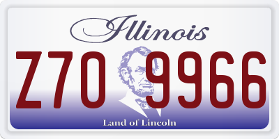 IL license plate Z709966
