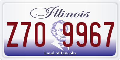 IL license plate Z709967