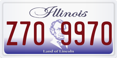 IL license plate Z709970