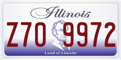 IL license plate Z709972