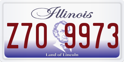 IL license plate Z709973
