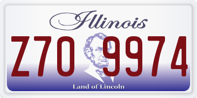 IL license plate Z709974